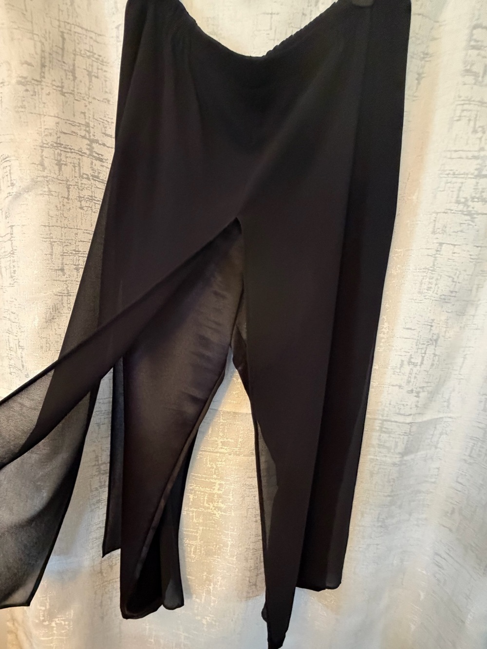 Black Women's Sheer Overlay Pants
